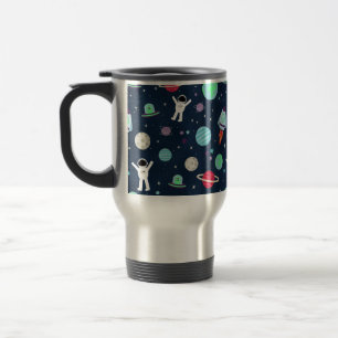 Astronauts Planets Rockets and Aliens Travel Mug