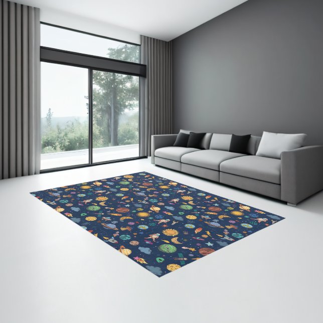 Astronauts Planets Space, Back To School Kid's Rug (Insitu (Indoor 3))