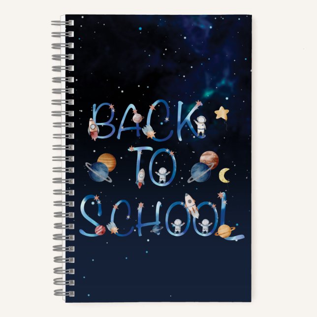 Astronauts Planets Space, Back To School  Notebook (Front)
