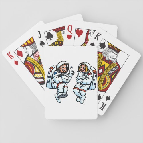 Astronauts Playing Cards