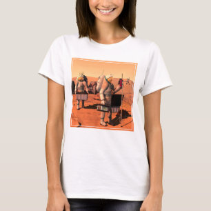 Astronauts Setting Up Weather Equipment On Mars. T-Shirt