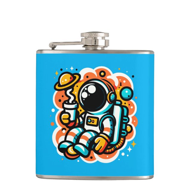 Astronaut's Space Coffee Moment Flask (Front)