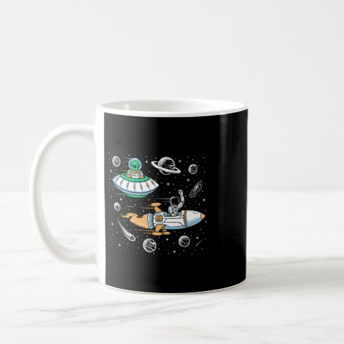 Astronauts UFO Alien Spaceship Racing Astronaut Ro Coffee Mug