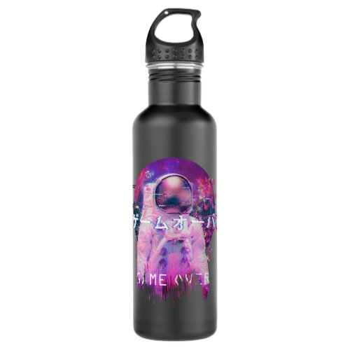 Astronauts Vaporwave Aesthetic Japan Game Over Ast Stainless Steel Water Bottle