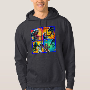 Astronauts vs Alien Pop Art Hoodie