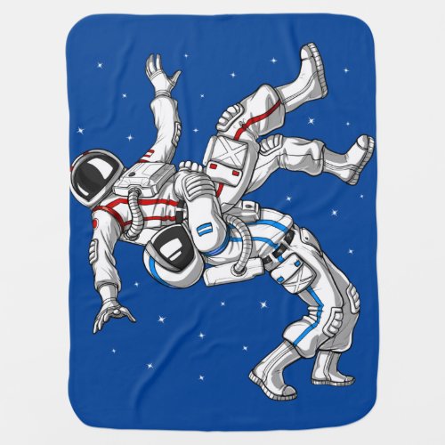 Astronauts Wrestling Baby Blanket