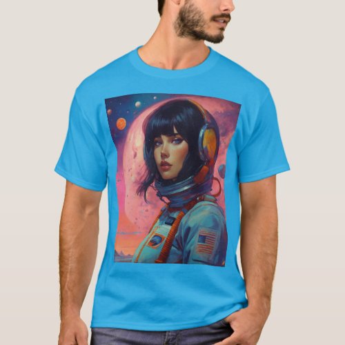 Astronodgirl Spacesuit Design Mens T_Shirt
