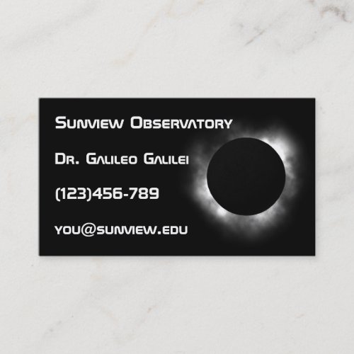 Astronomer business card template
