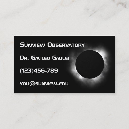 Customizable Astronomer business card template