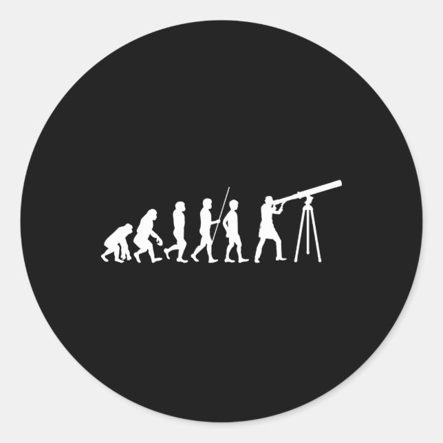 Astronomer Evolution Astronomy Classic Round Sticker (Front)