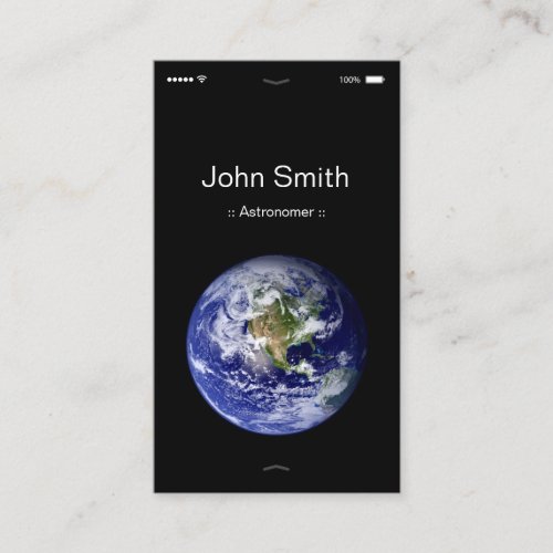 Astronomer _ iPhone iOS Customizable Flat UI Style Business Card
