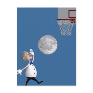 Astronomer Playing Basketball Postcard