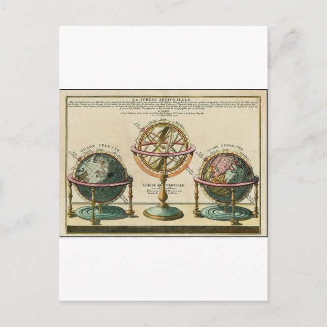 Astronomer's ancient object, the armillary sphere postcard (Front)