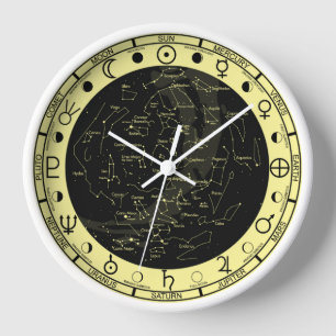Astronomer's Astronomy Symbols Constellation Clock