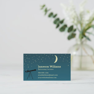 Astronomers, Astronomy Themed Telescope Business Card
