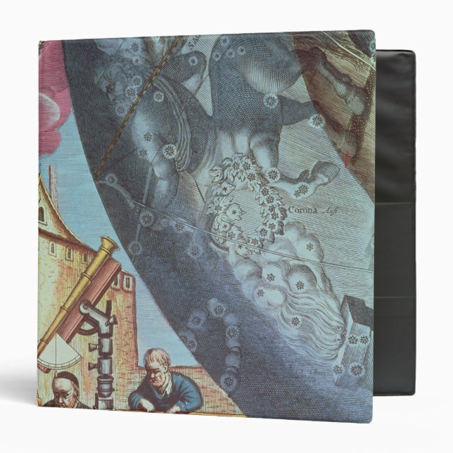 Astronomers looking through a telescope 3 ring binder (Front/Inside)