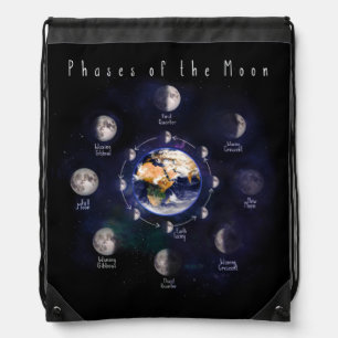 Astronomers Phases Of The Moon Drawstring Bag
