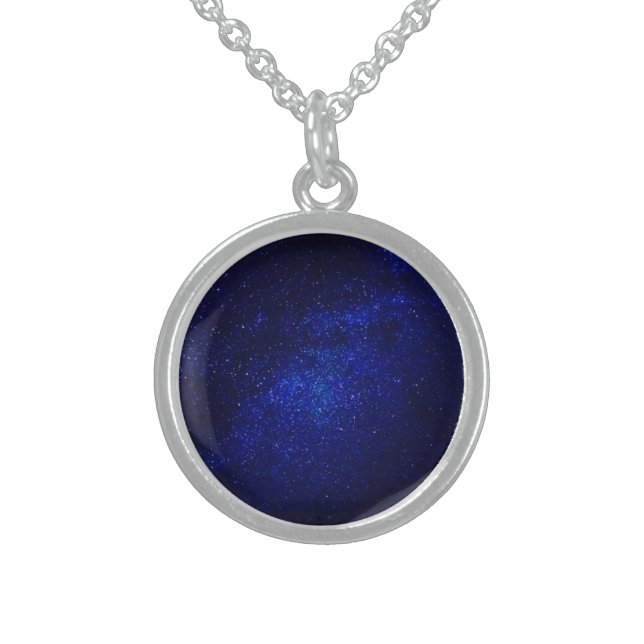 Astronomical Charm Milky Way Pendant Necklace (Front)