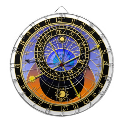 Astronomical Clock Dartboard With Darts