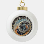 Astronomical Clock In Prague Ceramic Ball Christmas Ornament at Zazzle
