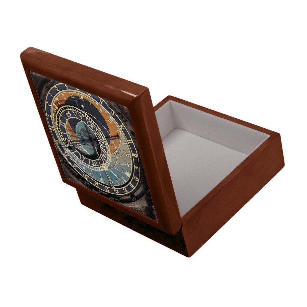 Discover Astronomical Clock In Prague Wooden Jewelry Keepsake Box