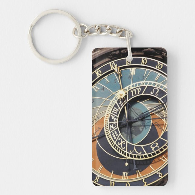 Astronomical Clock In Prague Keychain (Front)
