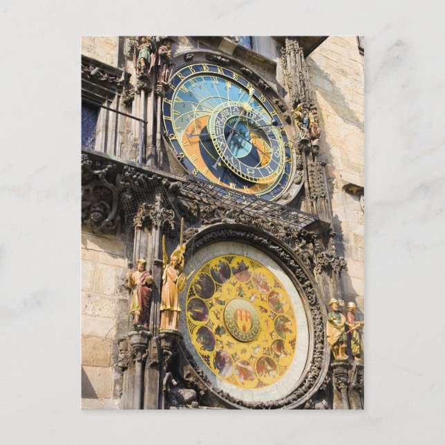 Astronomical Clock in Prague Postcard (Front)