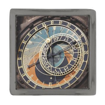 Astronomical Clock In Prague Silver Finish Lapel P Gunmetal Finish Lapel Pin by LeFlange at Zazzle