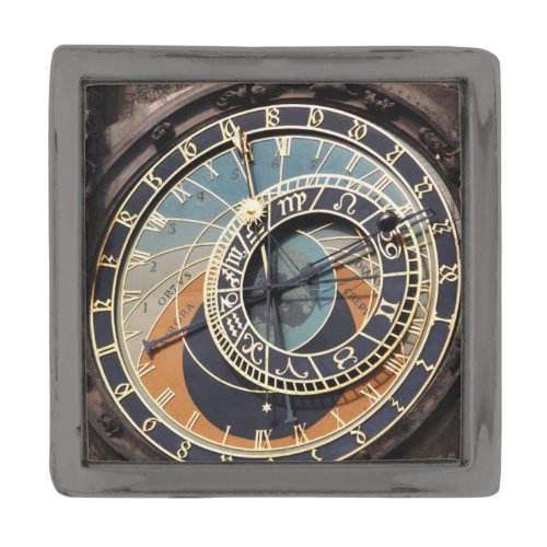 Astronomical Clock In Prague Silver Finish Lapel P Gunmetal Finish Lapel Pin