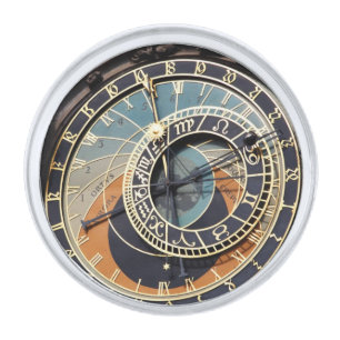 Astronomical Clock In Prague Silver Finish Lapel Pin