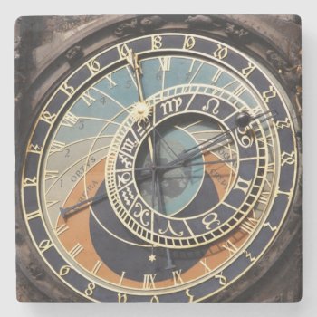 Astronomical Clock In Prague Stone Coaster by LeFlange at Zazzle