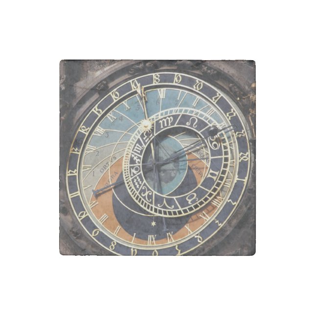 Astronomical Clock In Prague Stone Magnet (Front)