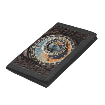 Astronomical Clock In Prague Trifold Wallet by LeFlange at Zazzle
