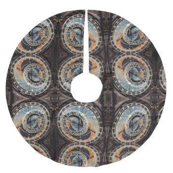 Astronomical Clock In Praque Brushed Polyester Tree Skirt by LeFlange at Zazzle