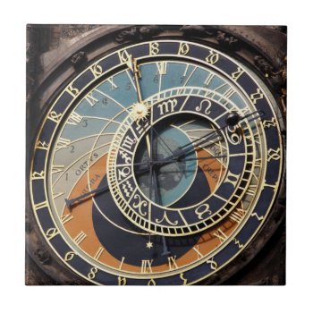 Astronomical Clock In Praque  Ceramic Tile by LeFlange at Zazzle