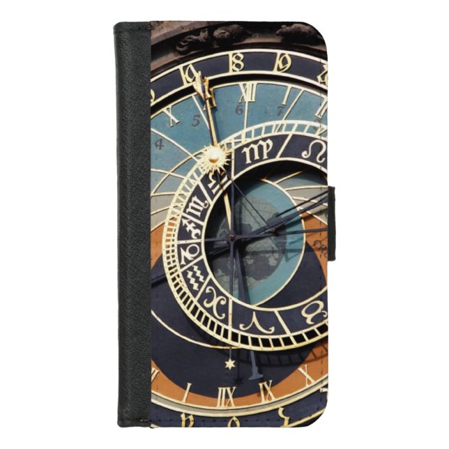 Astronomical Clock In Praque  iPhone Wallet Case (Front)