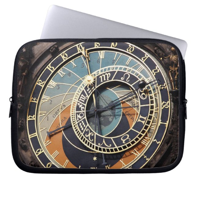 Astronomical Clock In Praque Laptop Sleeve (Front)
