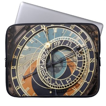 Astronomical Clock In Praque Laptop Sleeve by LeFlange at Zazzle