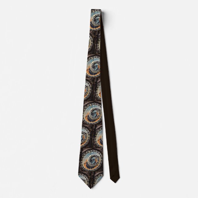 Astronomical Clock In Praque Neck Tie (Front)