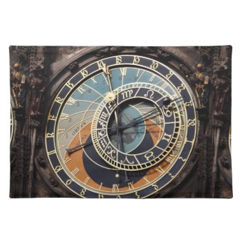 Astronomical Clock In Praque Placemat by LeFlange at Zazzle