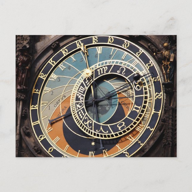 Astronomical Clock In Praque Postcard (Front)
