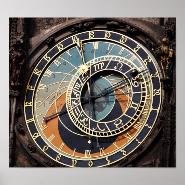 Astronomical Clock In Praque Poster (Front)