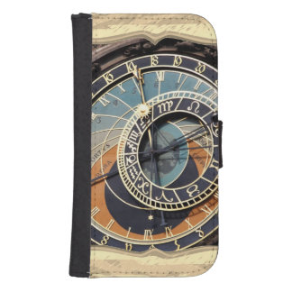 Astronomical Clock In Praque Galaxy S4 Wallet Case