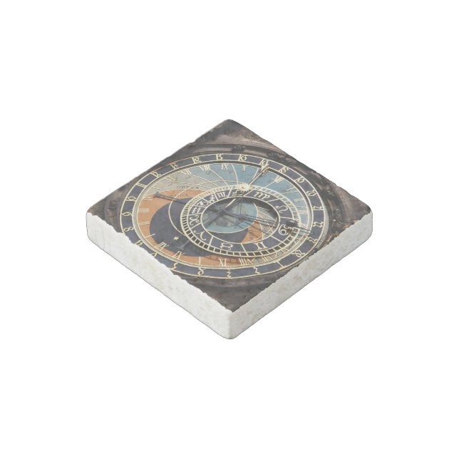 Astronomical Clock In Praque Stone Magnet (Angled)
