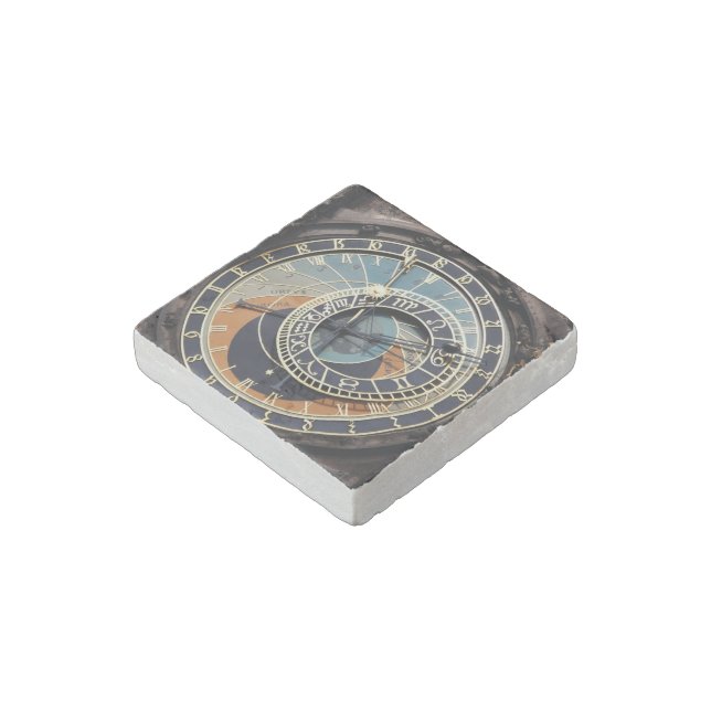 Astronomical Clock In Praque Stone Magnet (Angled)