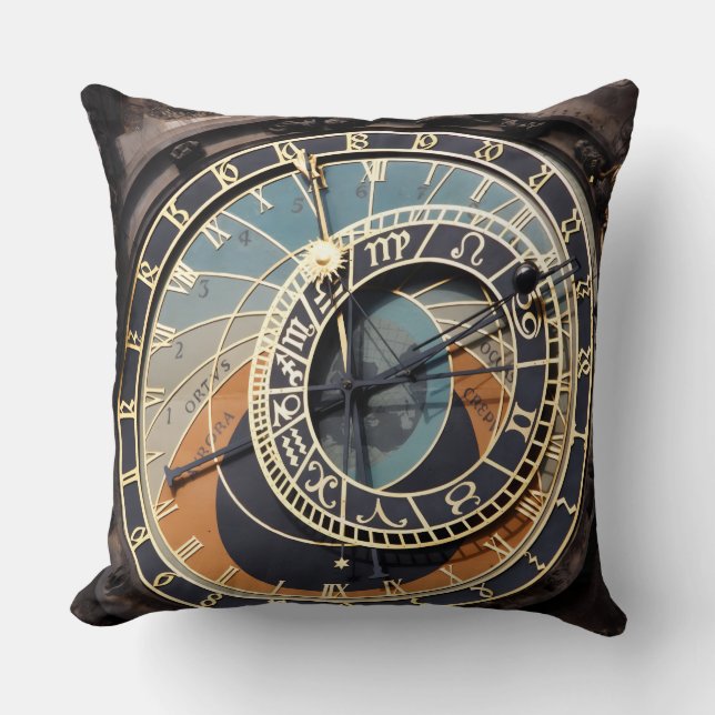 Astronomical Clock In Praque  Throw Pillow (Front)