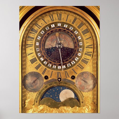 Astronomical clock made for the Grand Dauphin Poster