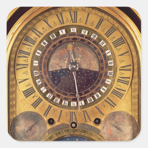 Astronomical clock made for the Grand Dauphin Square Sticker