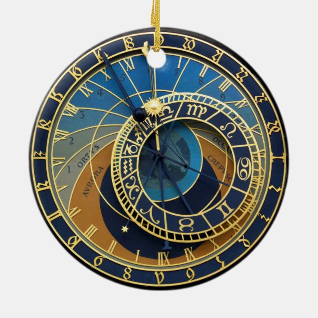 Astronomical Clock-Prague Orloj Ceramic Ornament (Back)