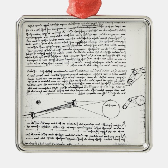 Astronomical diagrams metal ornament (Front)